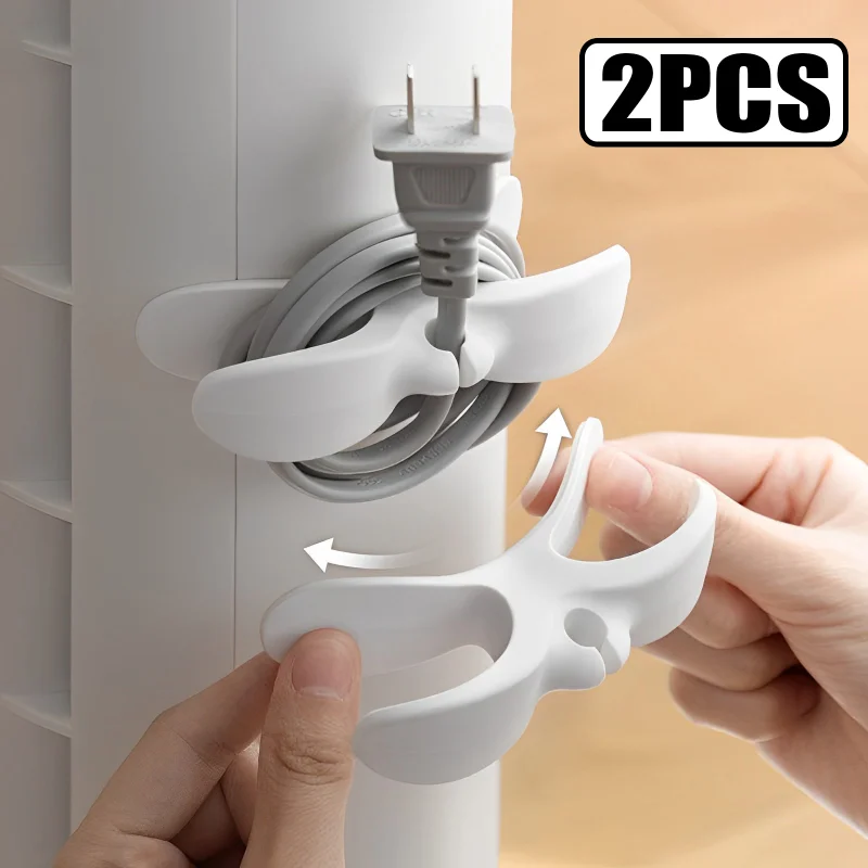 

2Pcs Cable Winder Rack Cord Winder Storage Holder Kitchen Appliances Organizer Wire Fixer Cord Wrapper Coffee Maker Air Fryer