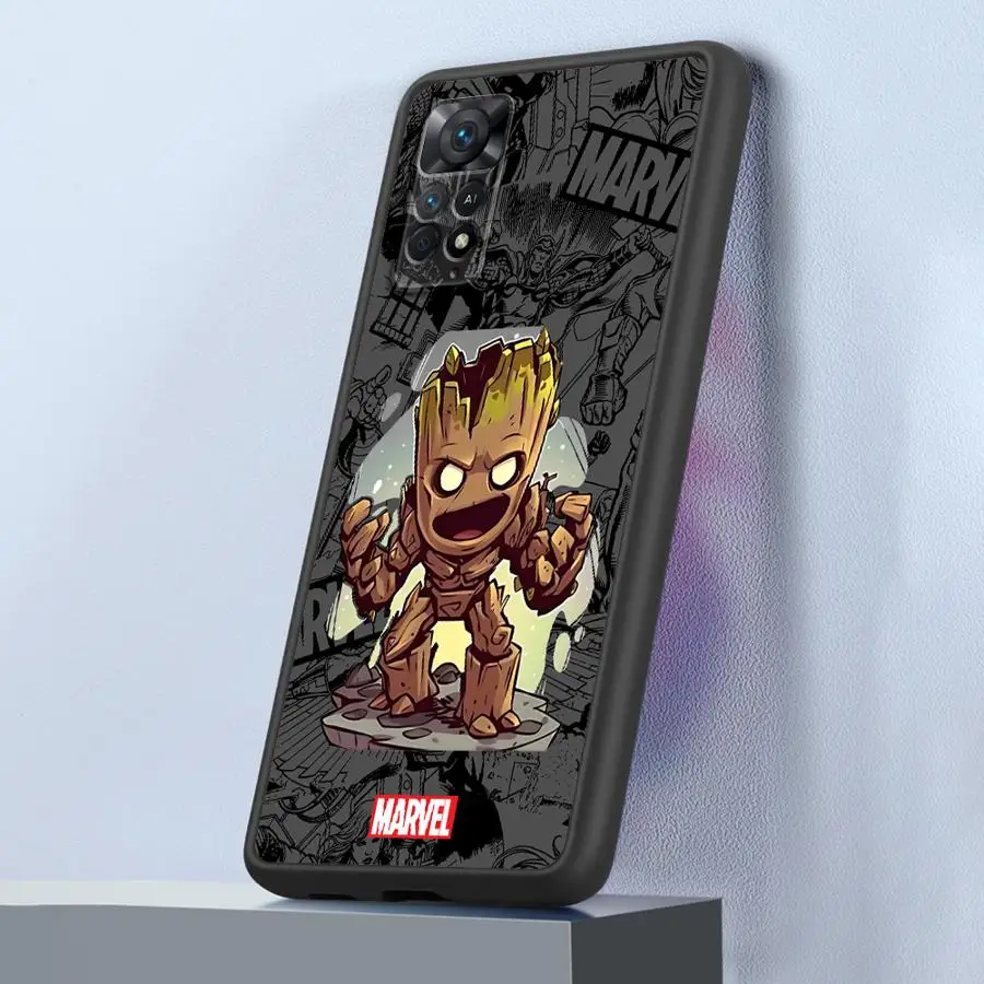 Чехол для телефона Marvel Groot Baby Xiaomi Redmi Note 11 12 13 Pro Plus 11Pro 5G 7 8 9 10Pro 8T 9S 10S 12S Cover Shell