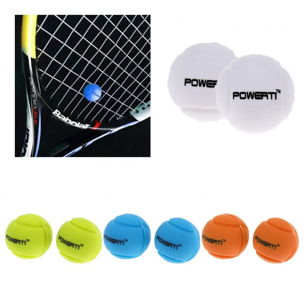 

Tennis Vibration Dampener - Set of 2 - Silicone Shock Absorbers for Racket and Strings, sturdy and durable use - Various Colors