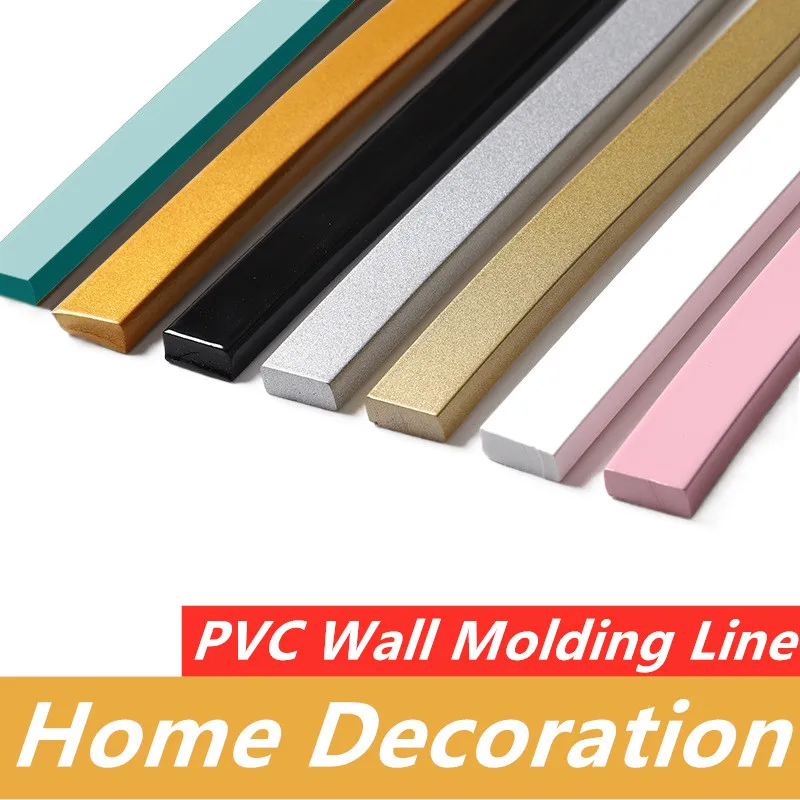 

Home Decoration Self-Adhesive Wall Trim Line Frame Skirting Baseboard Ceiling Molding Line Wall Background Decorative 3D Sticker