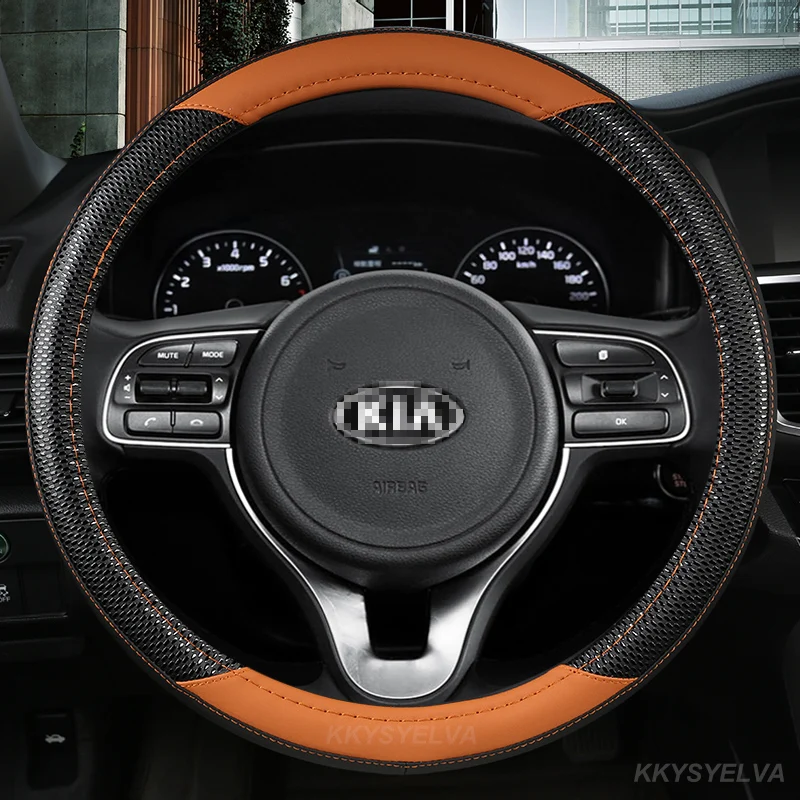 

Кожа Чехол рулевого колеса автомобиля 38 см 15 дюймов для Kia NIRO EV SUV 2016 2017 2018 2019 2020 2021 2022, автомобильные аксессуары