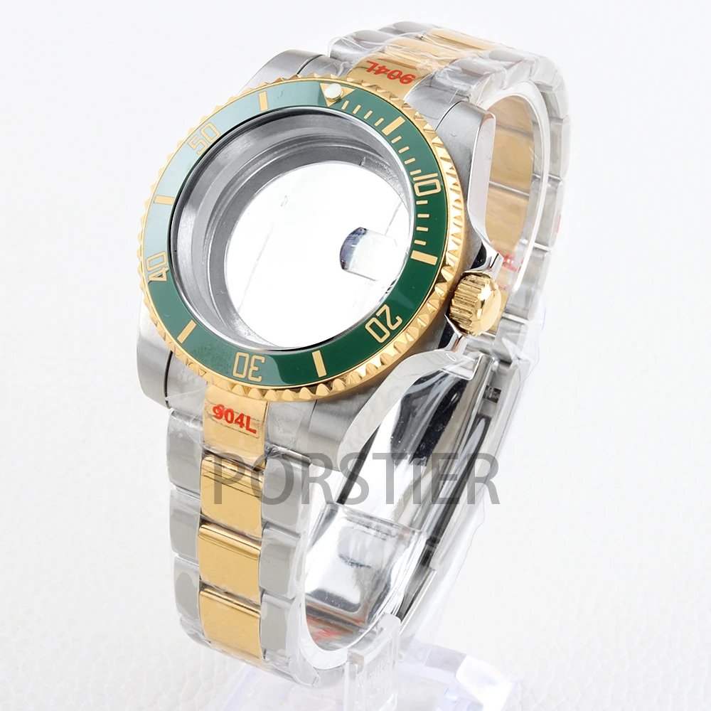 Корпус NH35 40 мм с сапфировым стеклом для Seiko NH34 NH35 NH36 NH38 Механизм SUB GMT Yacht-Master Нержавеющая сталь УстричныйЮбилейный ремешок (art.: 3920d37cdc33b) - 3920d37cdc33b