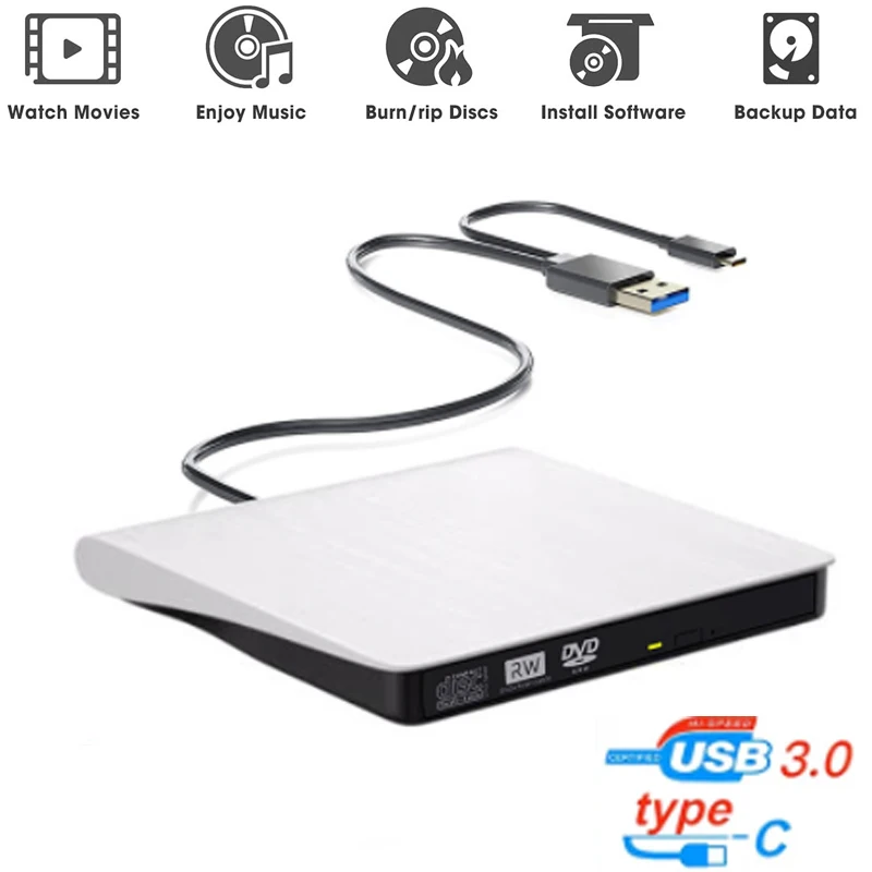 S 3d Slim Optical Drive Writer Reader Cd/dvd Burner For Apple Macbook Air Mac Pro 14.2 15 16.1