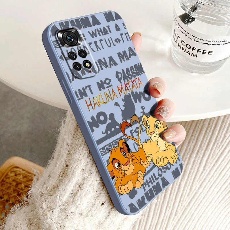

Disney Lion King Pumbaa Phone Case For Xiaomi Redmi Note 12 11T 11S 11E 10S 10T 10 9T Pro Plus Liquid Rope Funda Cover