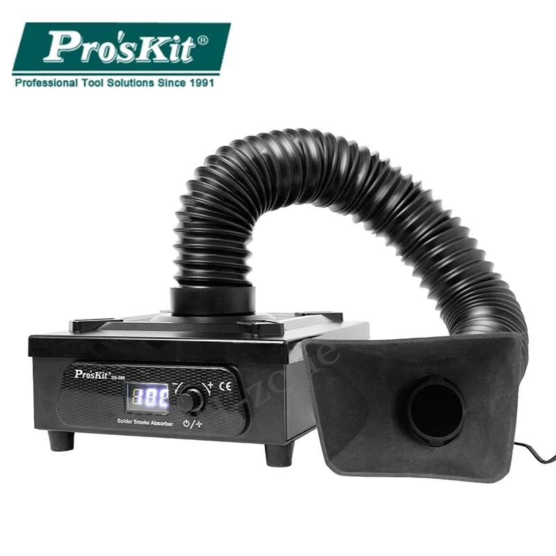 

Pro'sKit SS-596G Настольный очиститель дыма 3-слойный фильтрующий элемент подходит для ремонта мобильных телефонов, сварки и припоя дымовых выхлопных газов