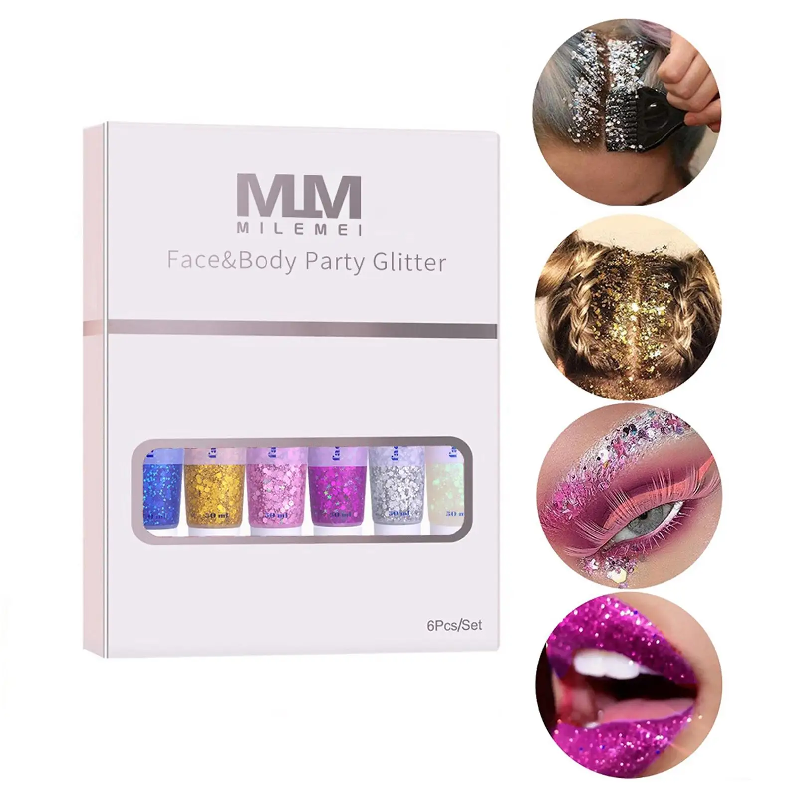 

Eye Glitter face Lip hair Cosmetic High Pigmented for Halloween,