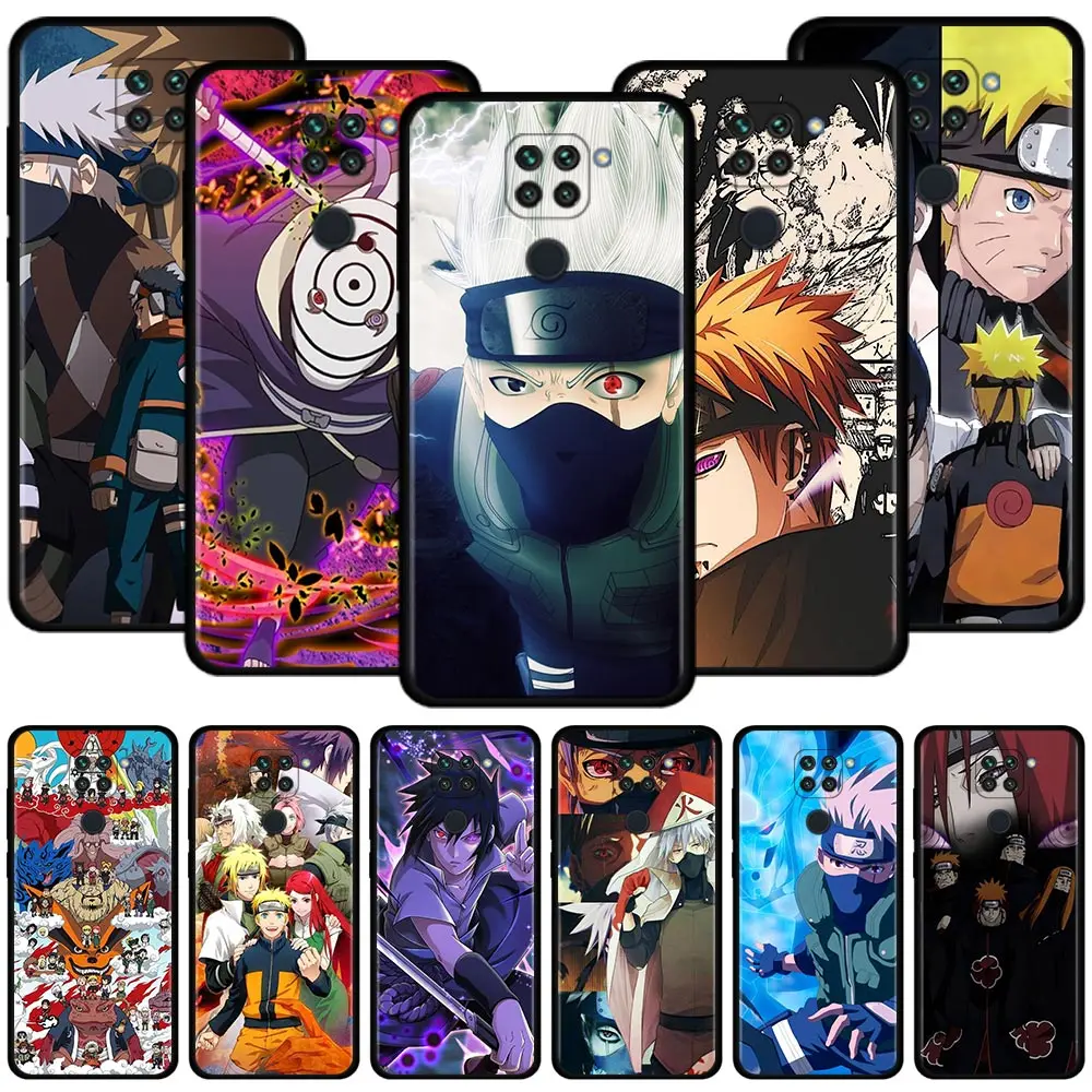 

Phone Case For Xiaomi Redmi Note 11S 11T 11 10 8 Pro 9S 9T 9 8T K50 K40S K40 10C 9A 9C Black Silicone Funda Naruto Sasuke BORUTO