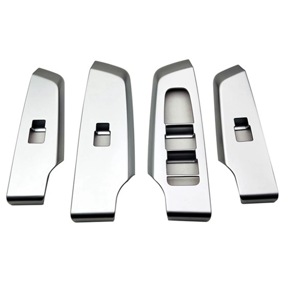 

Car Matte Silver Window Gl Lift Button Switch Cover Trim Door Armrest Panel for Mitsubishi Outlander 2022 2023 RHD