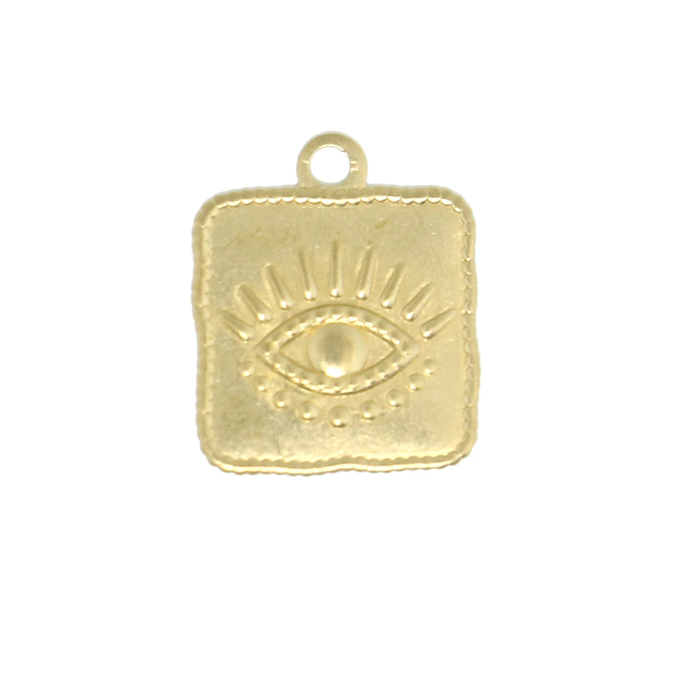 20 штук Ретро ремень подвесные Квадратные Глаза латунный квадратный кусок