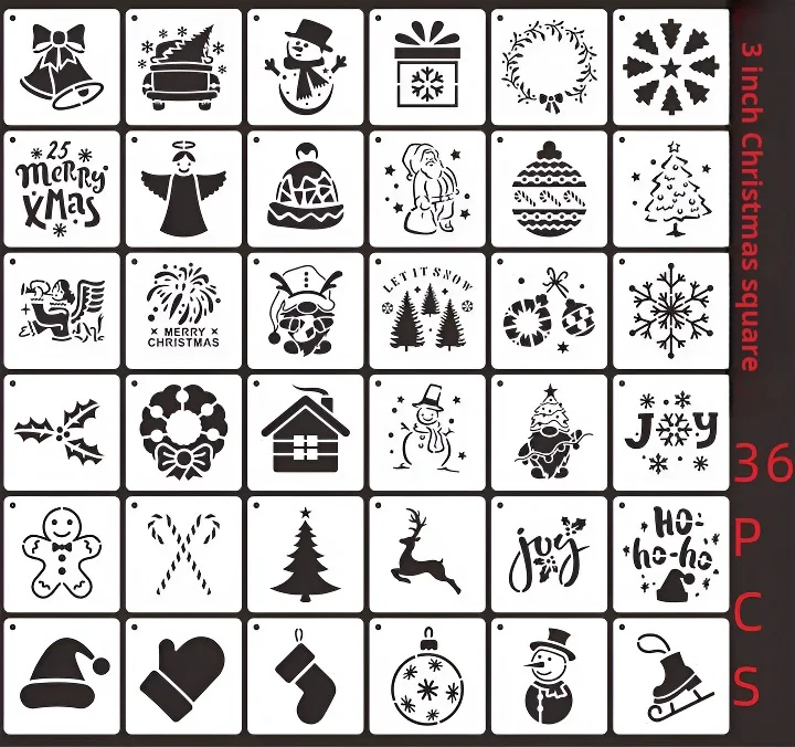 Рождественские украшения подарок модель для печати кофе форма печенья трафарет