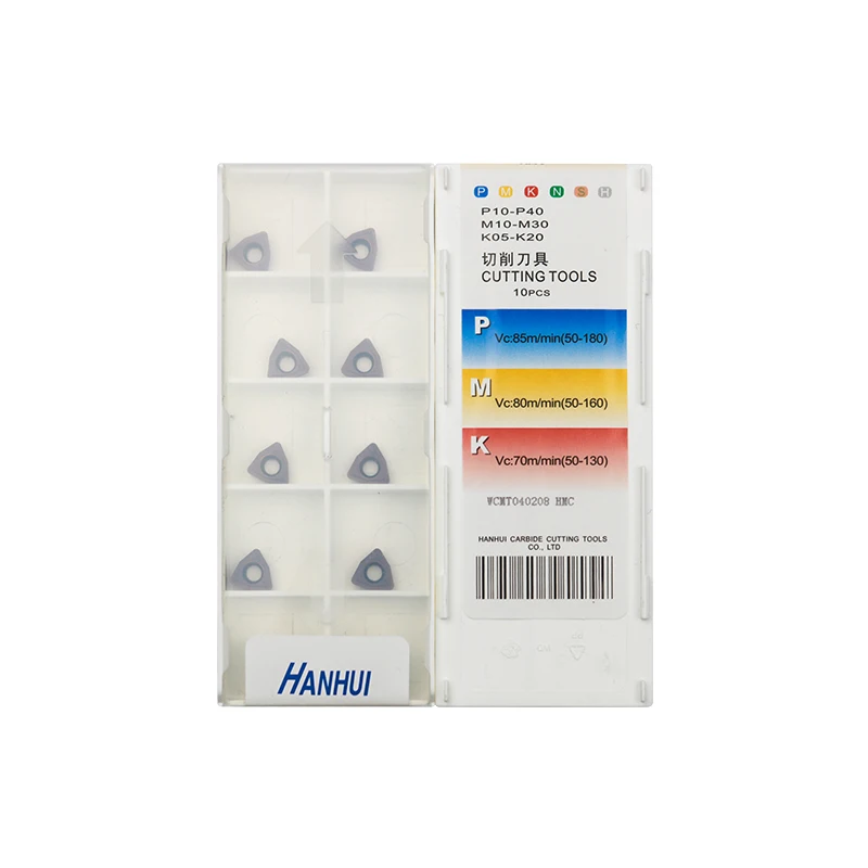 

10 шт. HANHUI оригинальные WCMT 030208 WCMT 040208 WCMT 050308 WCMT06T308 WCMT 080412 Быстрые сверла с ЧПУ HMC Твердосплавные сверлильные пластины WCMT