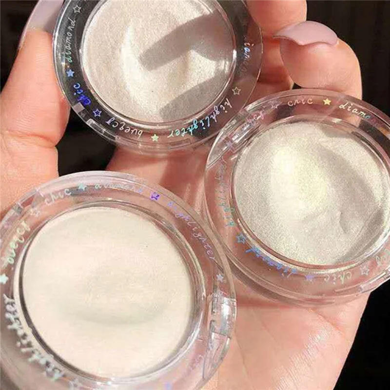 

3Colors Highlighter Facial Bronzers Palette Shimmer Pink Powder Makeup Glow Face Contour Illuminator Highlight Pallet Cosmetics