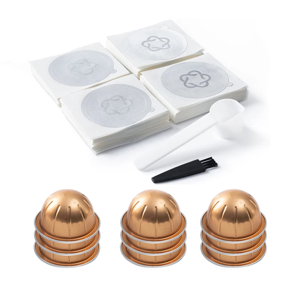 

Capsule Next Lids Nespresso Filter Refillable Vertuo Pod Foil Vertuoline Stickers Coffee Reusable For With Disposable Aluminum
