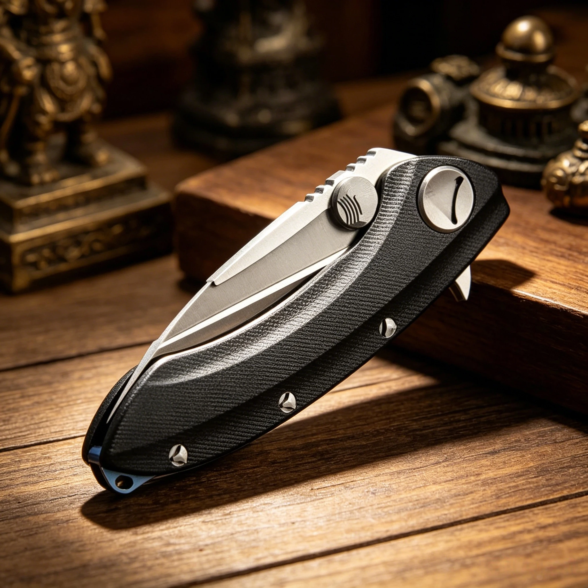 Фото Складной нож Whale Shark - EDC, персонализированный, сталь D2, рукоять G10, с шарикоподшипником, портативный карманный нож для удобной переноски №3
