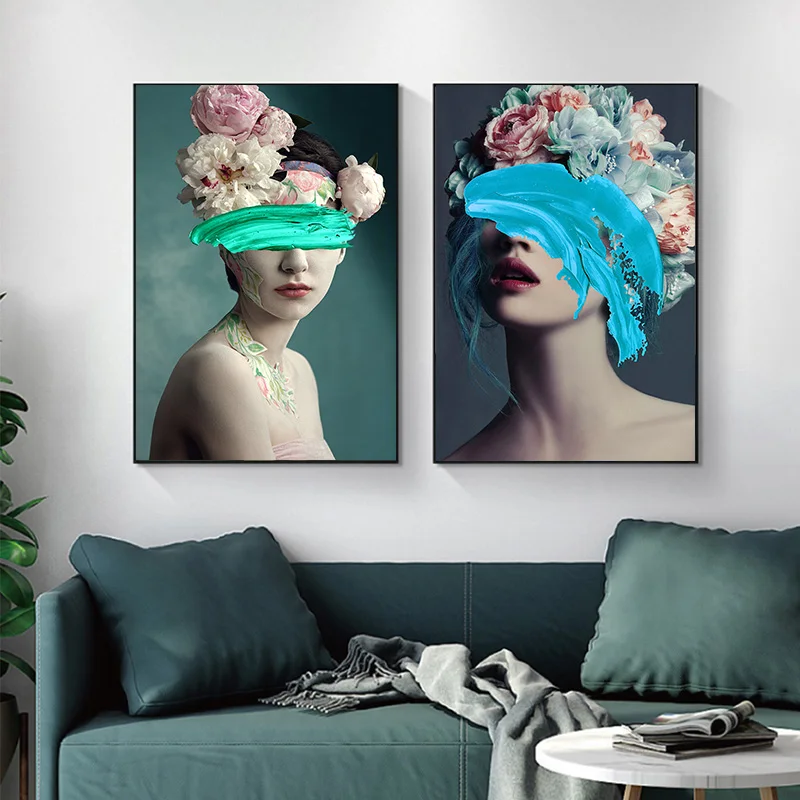 

Nordic Wall Art Canvas Figure Paintings Beauty Women Posters Prints Decor Picture For Living Room Home Oil Painting Cuadros