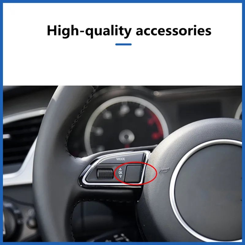 Suitable for Audi A4 Q5 steering wheel button fake cover multi-function decorative cover small square cover button piece