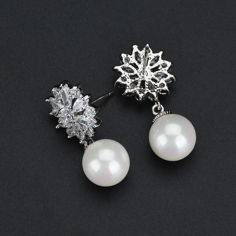 

Sunflower Pendant Natural Pearl Shine Earrings 925 Silver Fine Jewely Mother Day Gifts Earrings Ladies Fine Jewelry X-mas