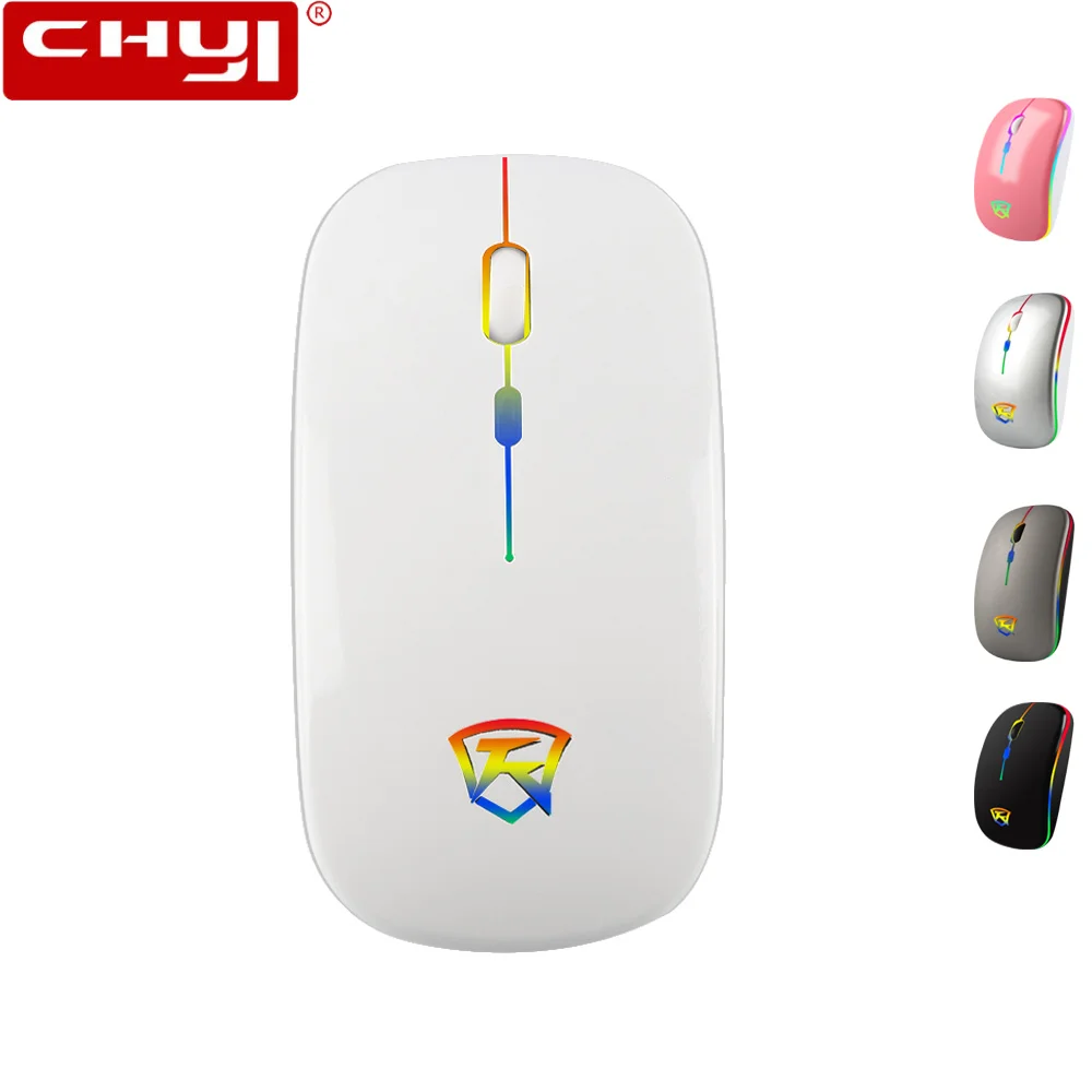 

Fashion Wireless Mouse 2.4Ghz USB Rechargeable Office Mouse RGB PC Silent Mause with LED Backlit 1600DPI Ergonomic Optical Mice