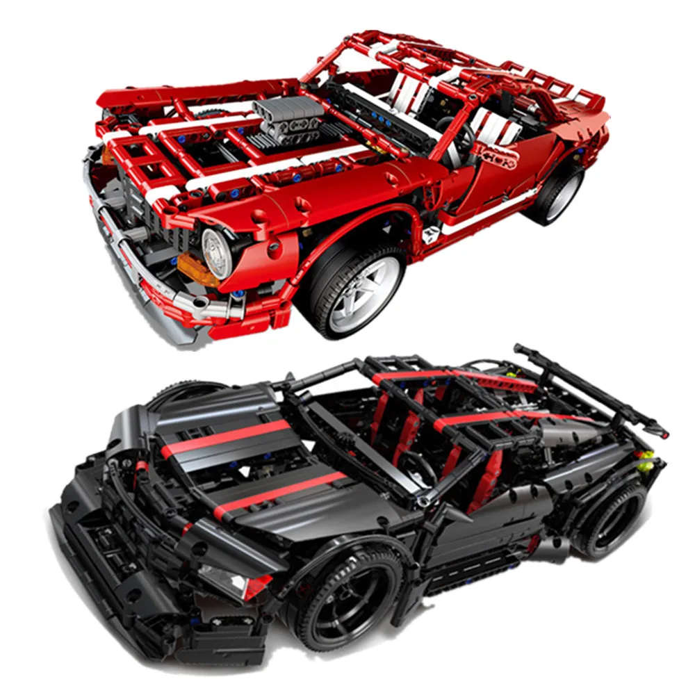 

NEW 2000PCS Assassin X19 MOC Forded Racing Car Mustanged Technical Model Building Block Bricks Toy Gift Kid City Diy Birthday