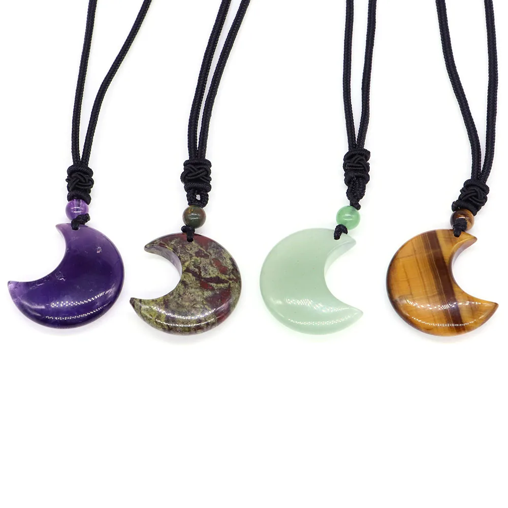 Ожерелье из натурального аметиста и кварца 30 мм