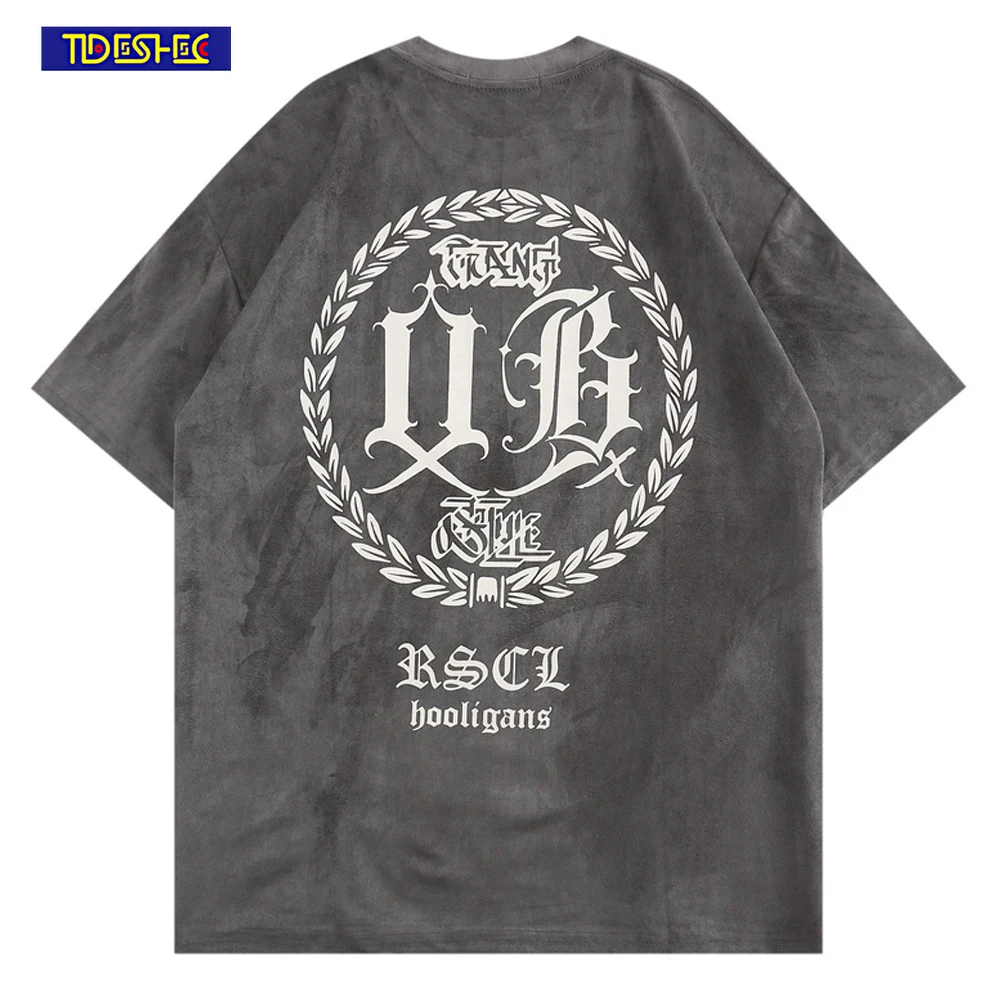 

Men's T-Shirt Hip Hop Streetwear Letter Print T Shirt Summer Tops High Street Men Clothing Oversize O-neck Harajuku T Shirt Men