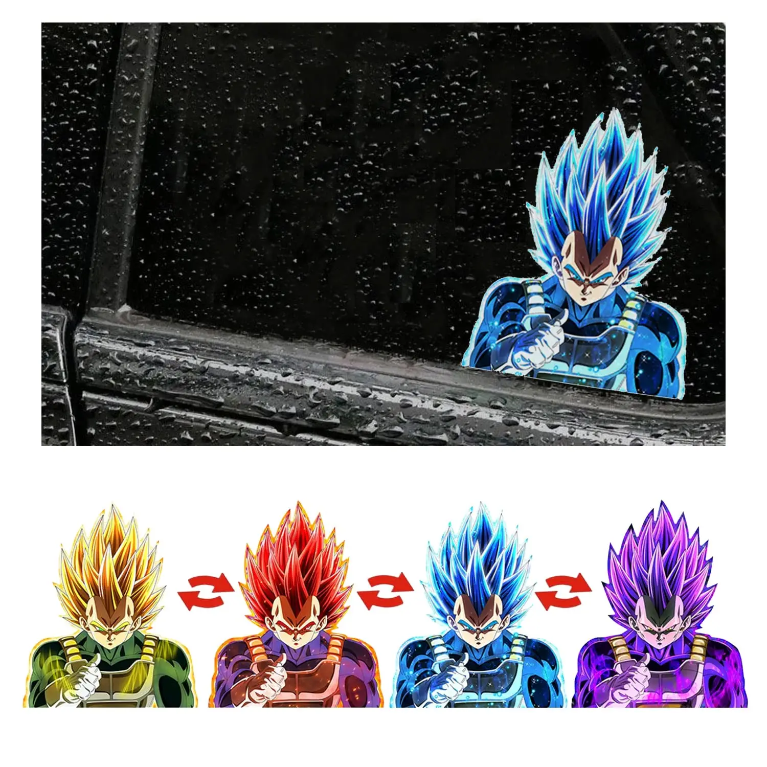 

Dragon Ball Anime Motion/Moving Adhesive Waterproof Peeker 3D Change Lenticular Collection Holography Sticker Son Goku Gift
