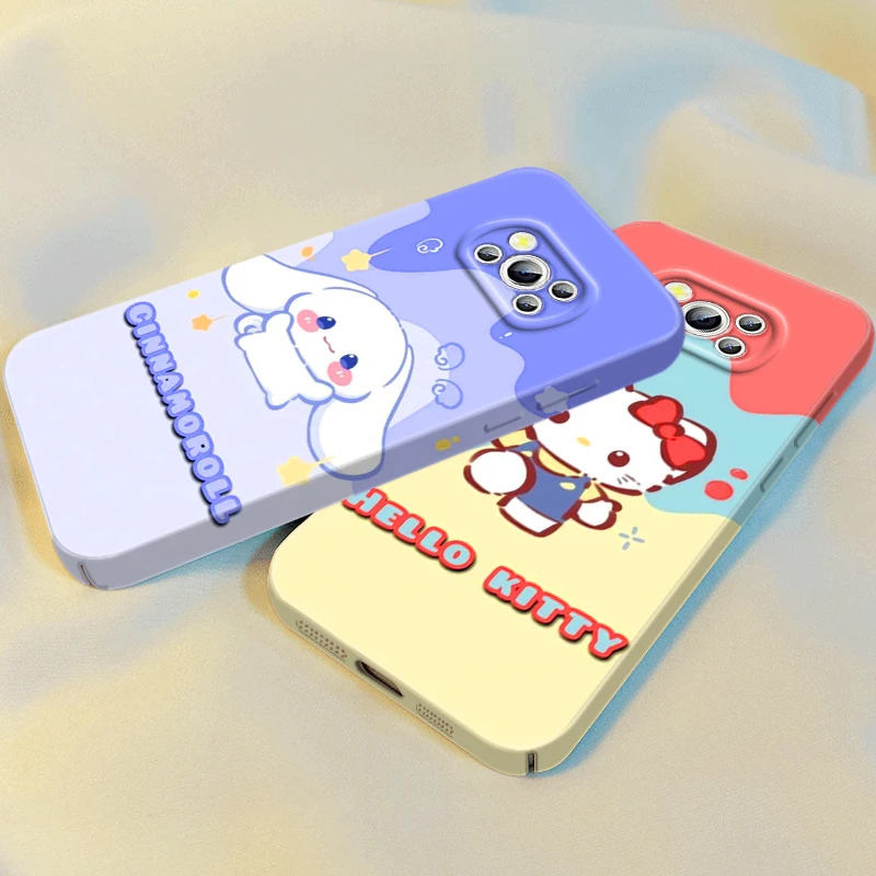 Sanrio Hello Kitty Cinnamoroll Film Phone Case For Xiaomi Mi Poco X5 X4 X3 F5 F4 F3 F2 M5S M5 M4 M3 GT Pro 5G Feilin Hard Cover