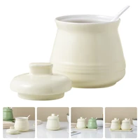 1 set kitchen hotel canister household household salt jar ceramic spice jar for restaurant home canteen kitchen