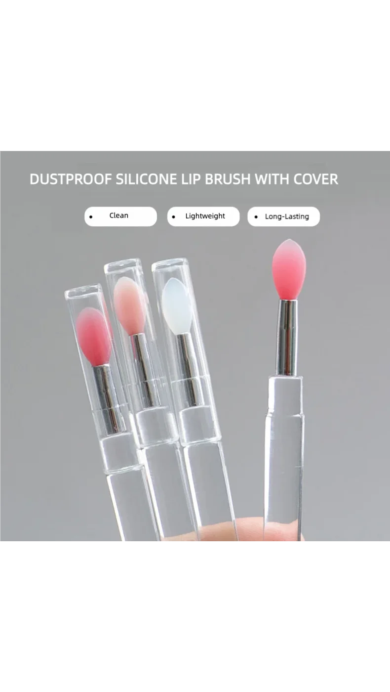 Белый силиконовый кист для макияжа губной помады — долговечная гладкая кисть