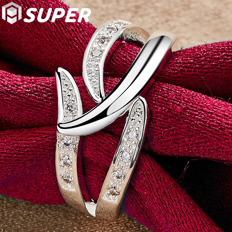 

925 Sterling Silver AAAAA Zircon Ring Classic For Woman Fashion Wedding Engagement Party Gift Charm Jewelry