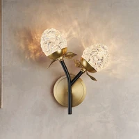 lamp wall modern creative copper decorative sconce pine cone simple golden wall light living room bedroom aisle corridor