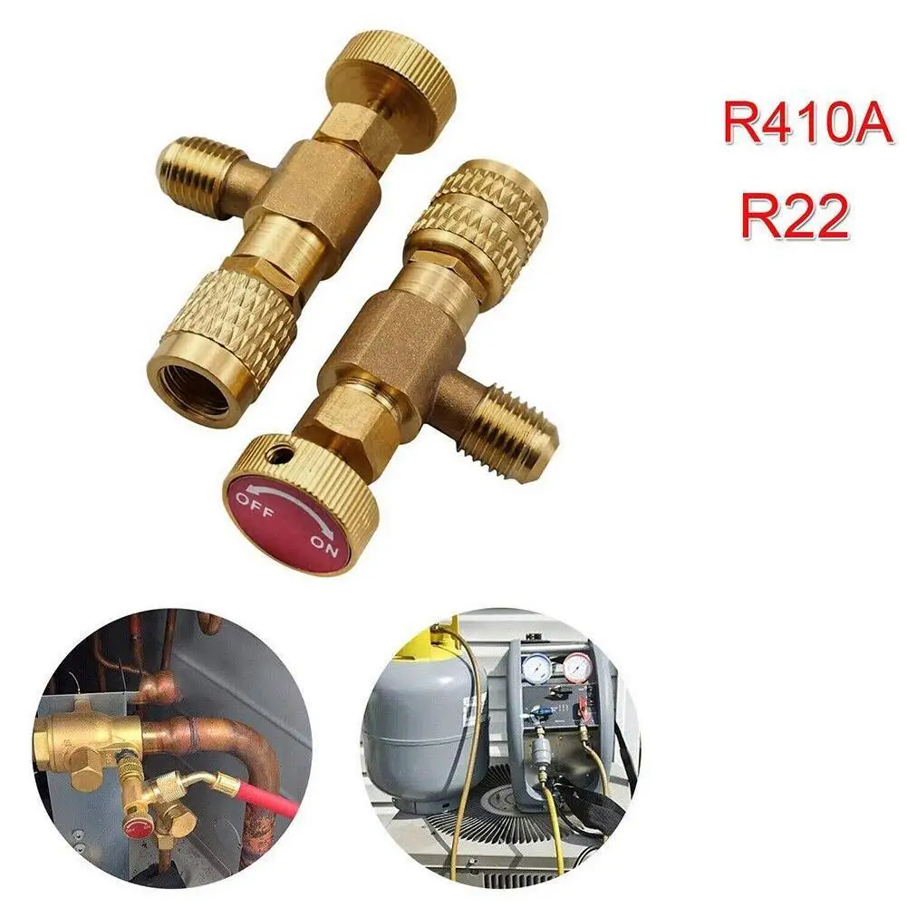 

Liquid Safety Valve R410A R22 Air Conditioning Refrigerant 1/4 " Adapter Air Conditioning Repair And Fluoride Car Accessories