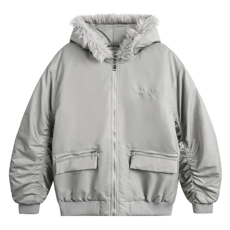 TRYTWinter утепленное хлопковое пальто в американском стиле с капюшоном повседневная