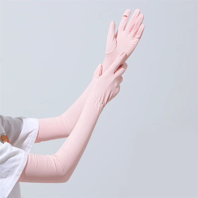 

Long Gloves Woman Elegant Wedding Evening Party Dinner Dress Accessories Stretch Anti-UV Sun Driving Black White Gloves Cosplay