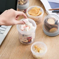 breakfast en route cups cereals and milk container airtight food storage box sealed transparent sharpener cup type food storage