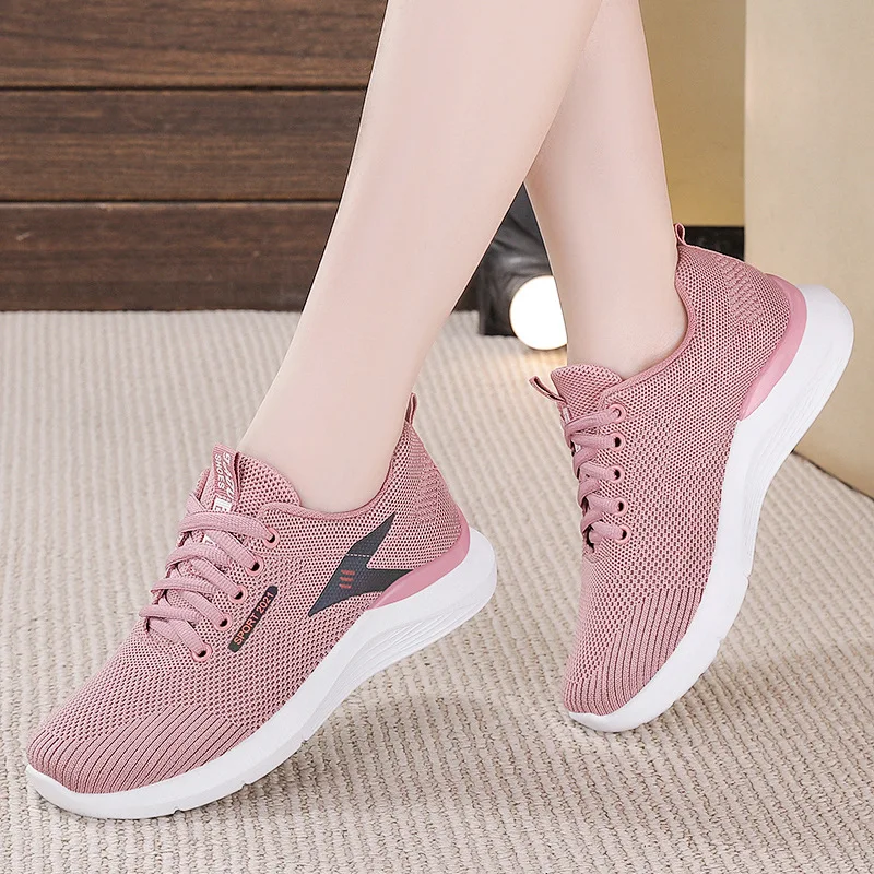 

Sports Shoes Women's 2022 New Soft Bottom Breathable Trend Running Shoes Fashion Lace-up Shoes Platform Shoes Walking Sneakers
