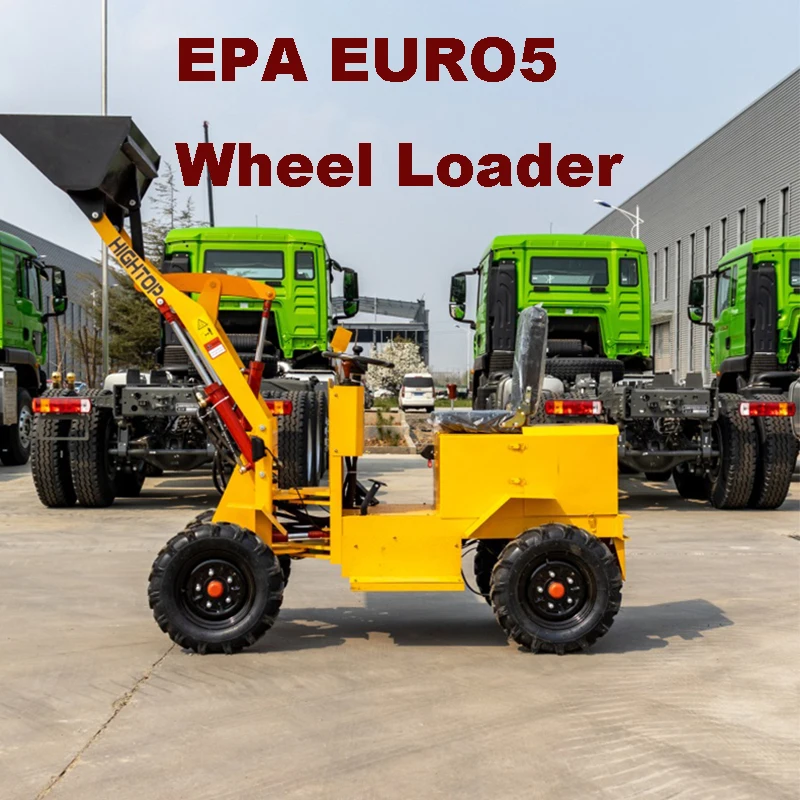 4X4 New Mini Wheel Loader with Attachments Cheap Loaders 0.5Ton 1Ton EURO5 Engine Mini Wheel Loader