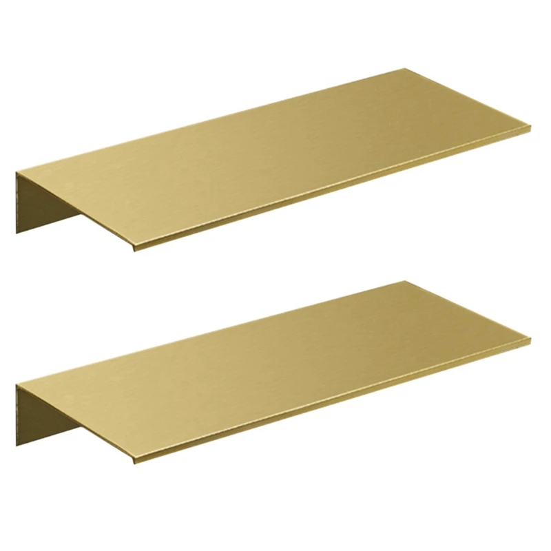 2X Brass Wall Mounted Shower Caddy Storage Shelf Brushed Gold Bathroom Accessories