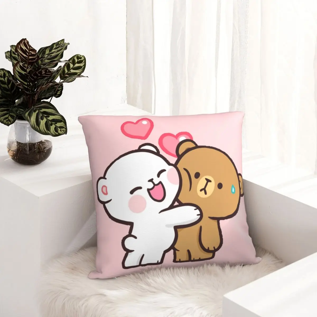 

Funny Cartoon Couple Pillow Case Mochi Peach Goma Dakimakura Cushion Pillowcase Cover Decorative Cushions Home Sofa Bed Bedding