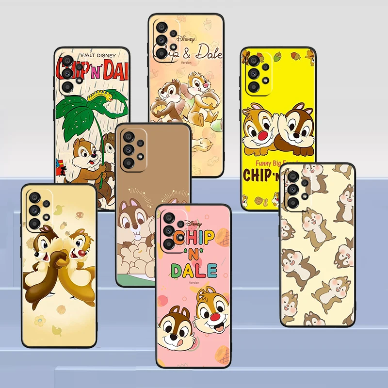 

Chip 'n' Dale For Samsung A53 A52 A54 A13 A12 A32 A71 A33 A73 A72 A51 A21S A04 A03 5G Black Phone Case Cover