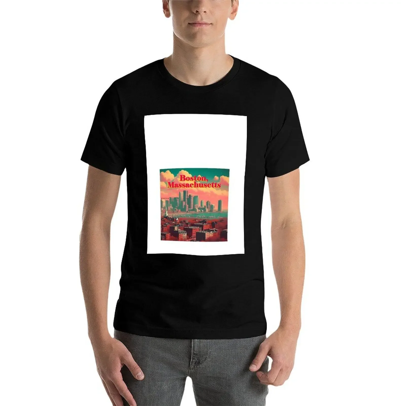 Visiting State Capitals - футболка Boston Massachusetts мужская с рисунком набор мужских футболок