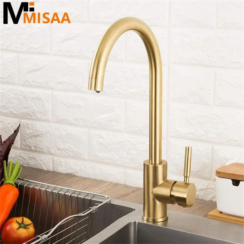 

Faucet Stainless Steel Water Saving Electroplating 360 Degree Rotation Kitchen Faucet Kitchen Cold And Hot Faucet
