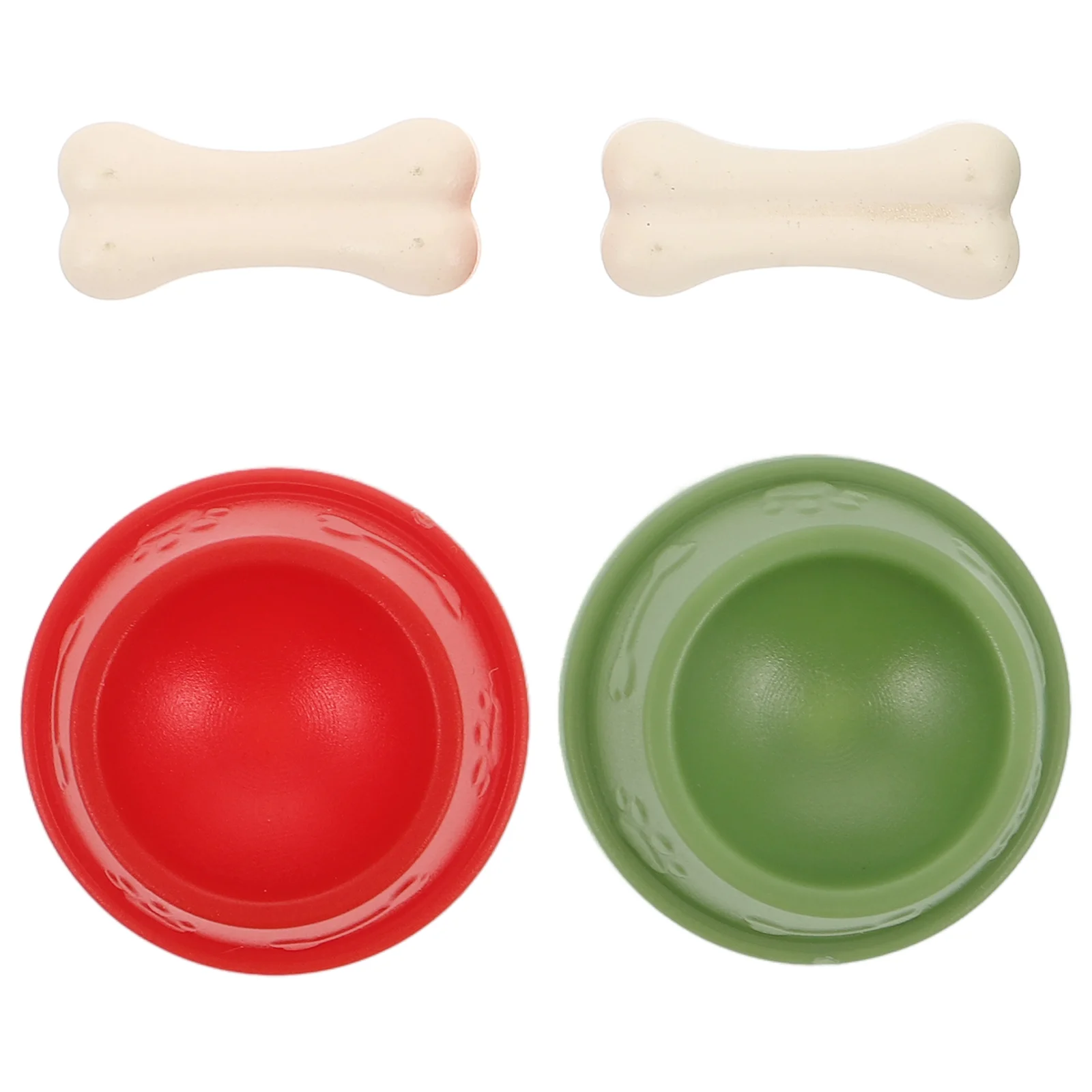 2 комплекта модель миски для собак крошечные пластиковые фигурки животных