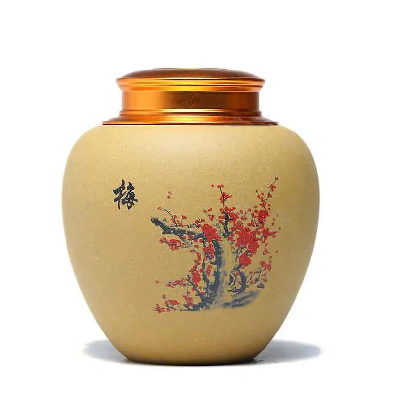 

Tea Box Hermetic Pots Tea Jar Storage Organizer Container Tin Pot Canister Caddy Tins Can Bag Teaware Kitchen Dining Bar Home
