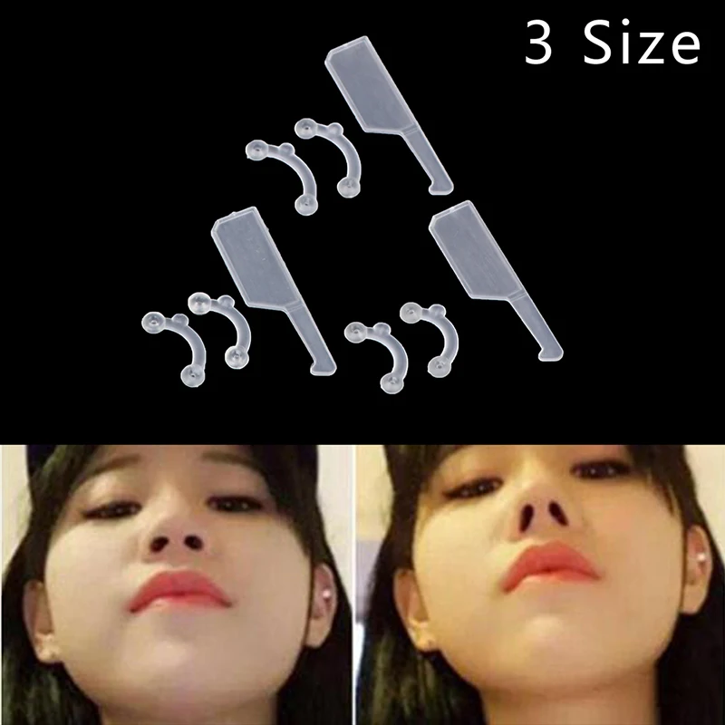 6PCS/Set 3 Sizes Beauty Nose Up Lifting Bridge Shaper Massage Tool No Pain Nose Shaping Clip Clipper Women Girl Massager