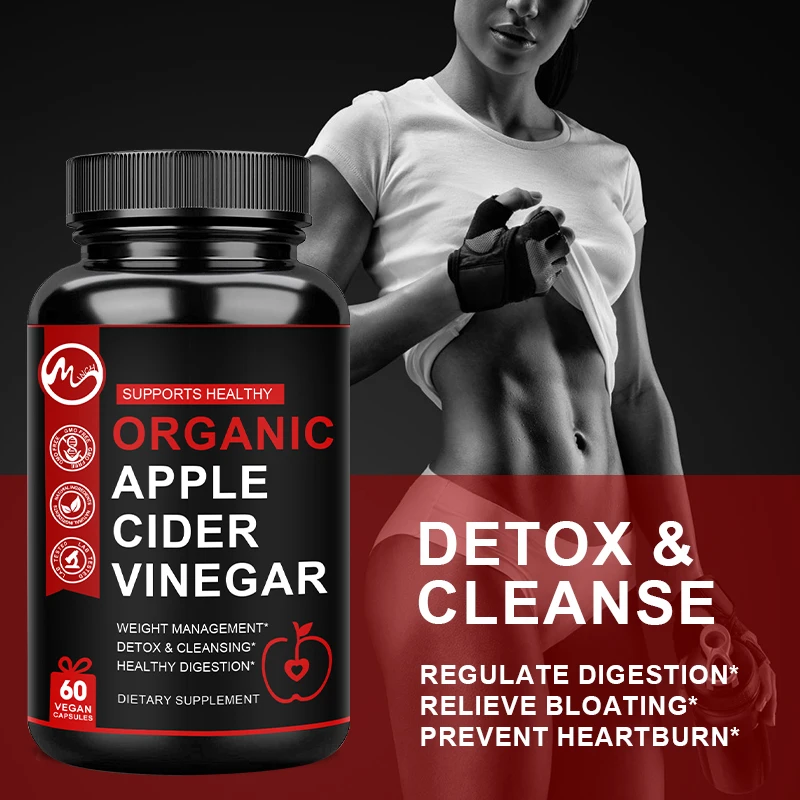 

Minch 100% Organic Raw Apple Cider Vinegar Capsules Natural Detox Gut Cleanse & Healthy Digestion Weight Loss Products For Adult