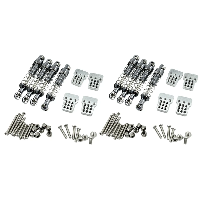 

2 Set For MN D90 MN-90 MN99S WPL C14 C24 C34 RC Car Metal Shock Absorber With Extension Seat Upgrade Parts Accessories,3