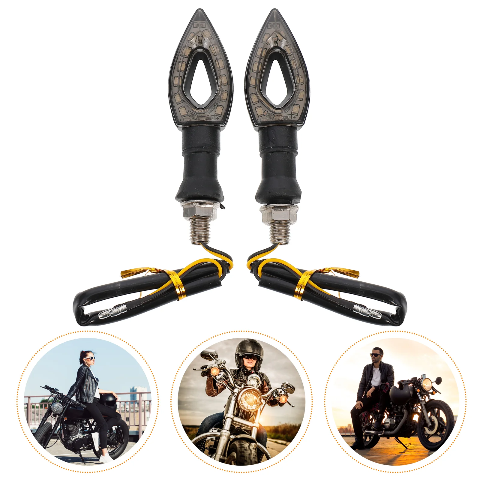 

2Pcs Motorcycle Turning Indicators Cool Chic Motorcycle Turn Signal Lights Motorcycle Accessories Motorcycle Signal Lamps