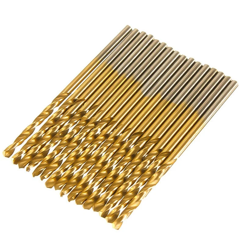 

99 Pcs High Speed Steel Titanium-Plated Twist Drill Bit Wood Drilling Bit Reaming Bit