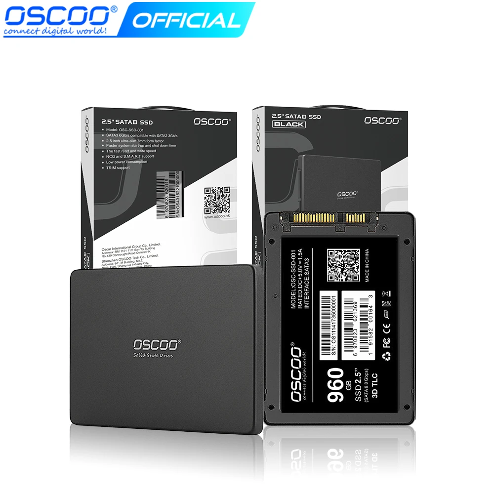 OSCOO SATA SSD SATA3 2 5 128 ГБ 256 512 480 HDD Внутренний твердотельный накопитель Жесткий диск для